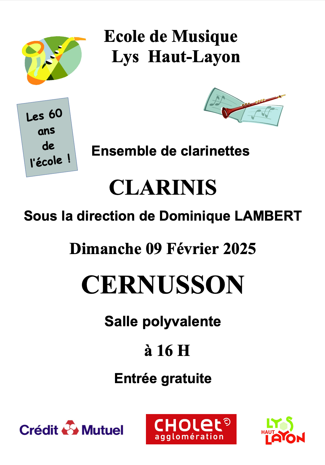 concert ensemble de clarinettes cernusson