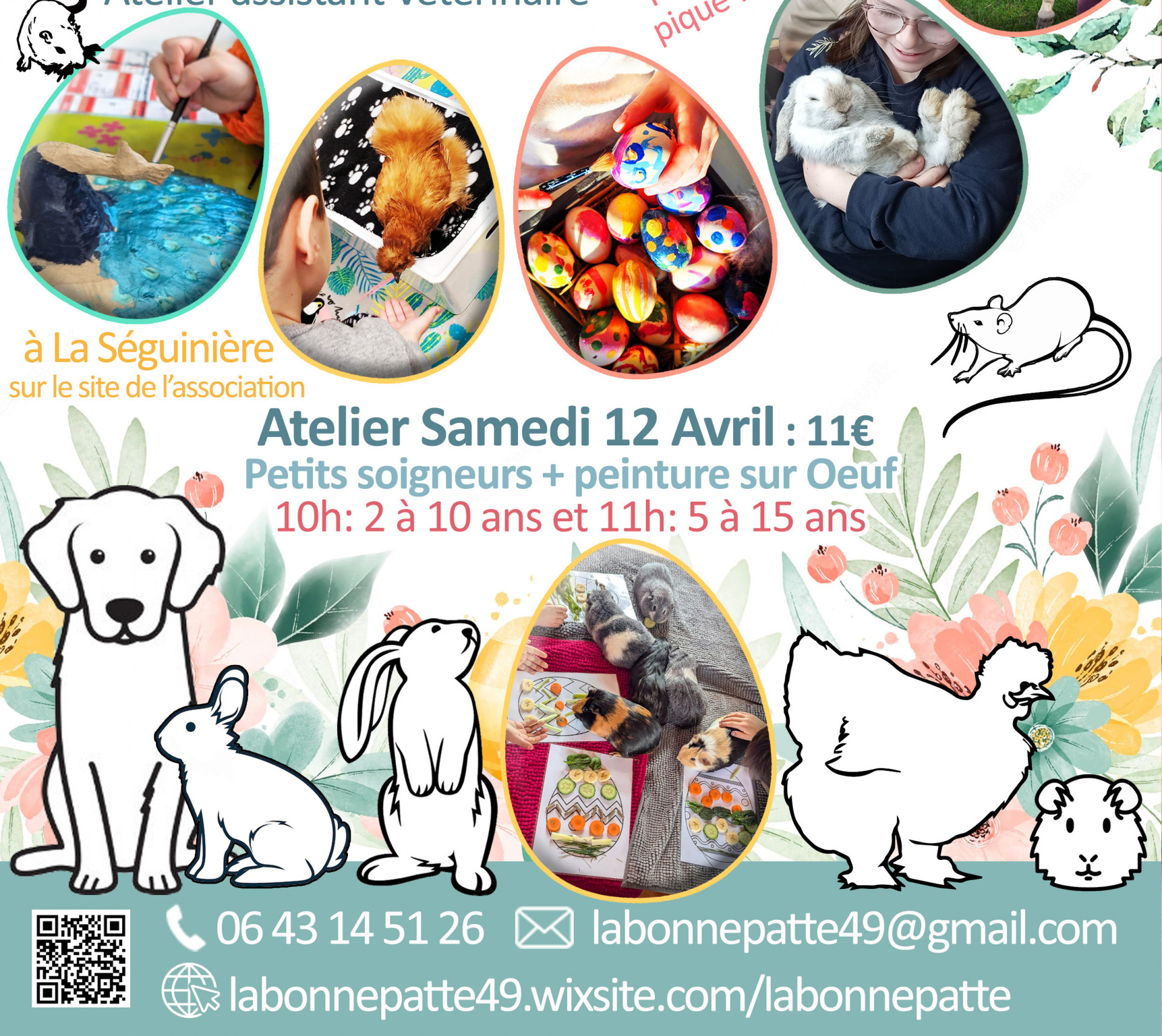 Agenda manifestation la Tessoualle Atelier petits soigneurs et peinture sur oeuf