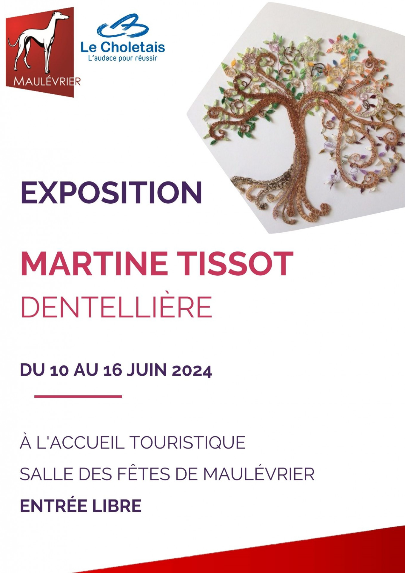 Exposition de Martine TISSOT, dentellière
