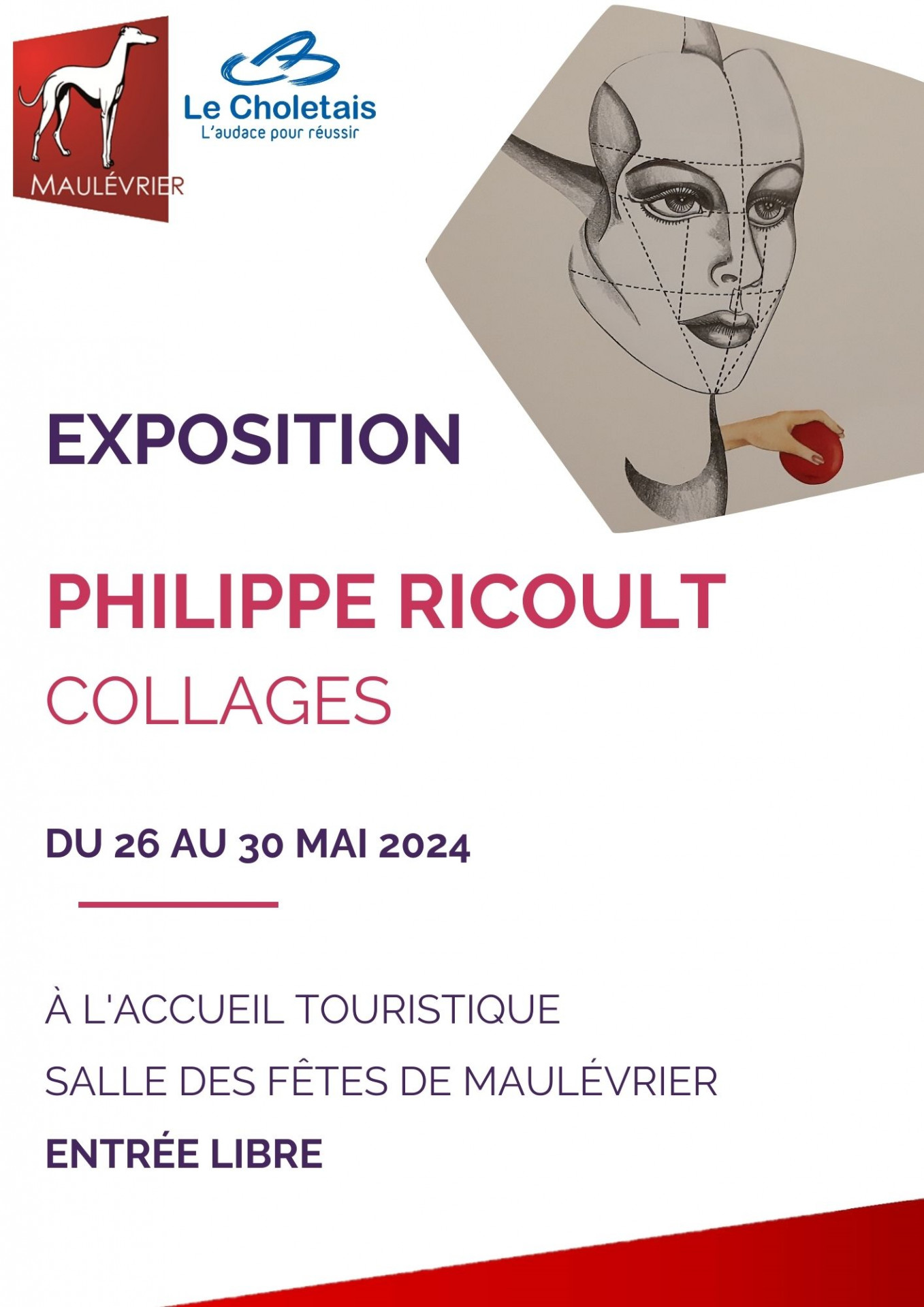 Exposition de Philippe RICOULT, collages