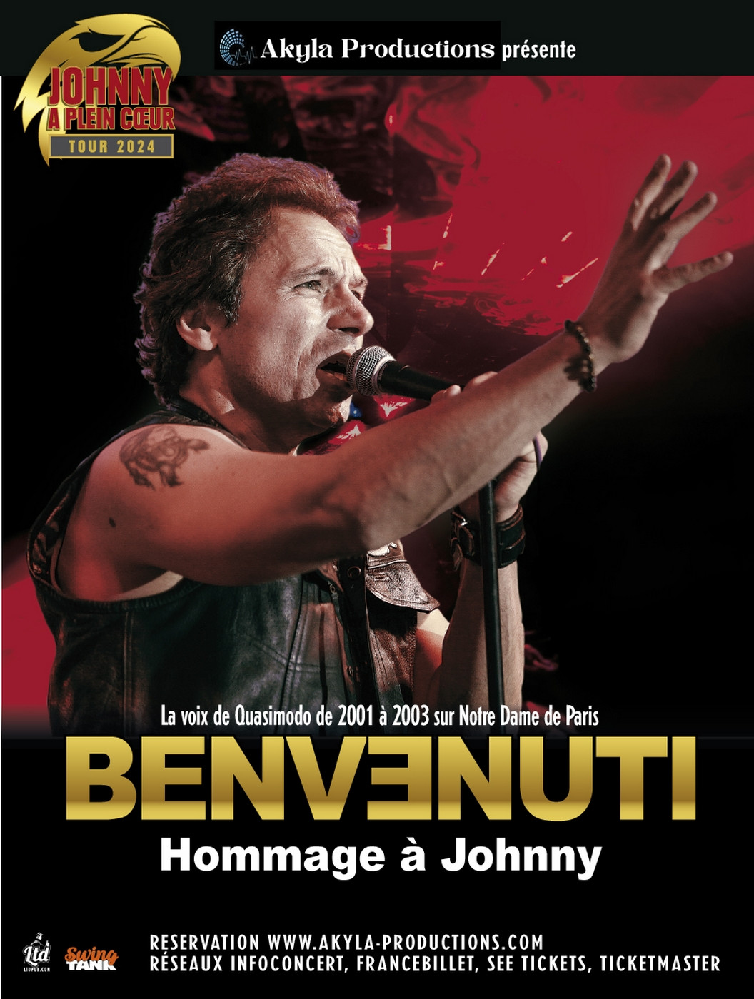 Hommage johnny Hallyday par Pierre Benvenuti Tour 2024 Johnny A Plein Coeur