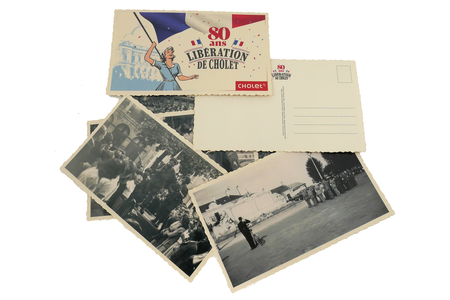 Lot de 6 cartes Postales 80 ans de la Libération