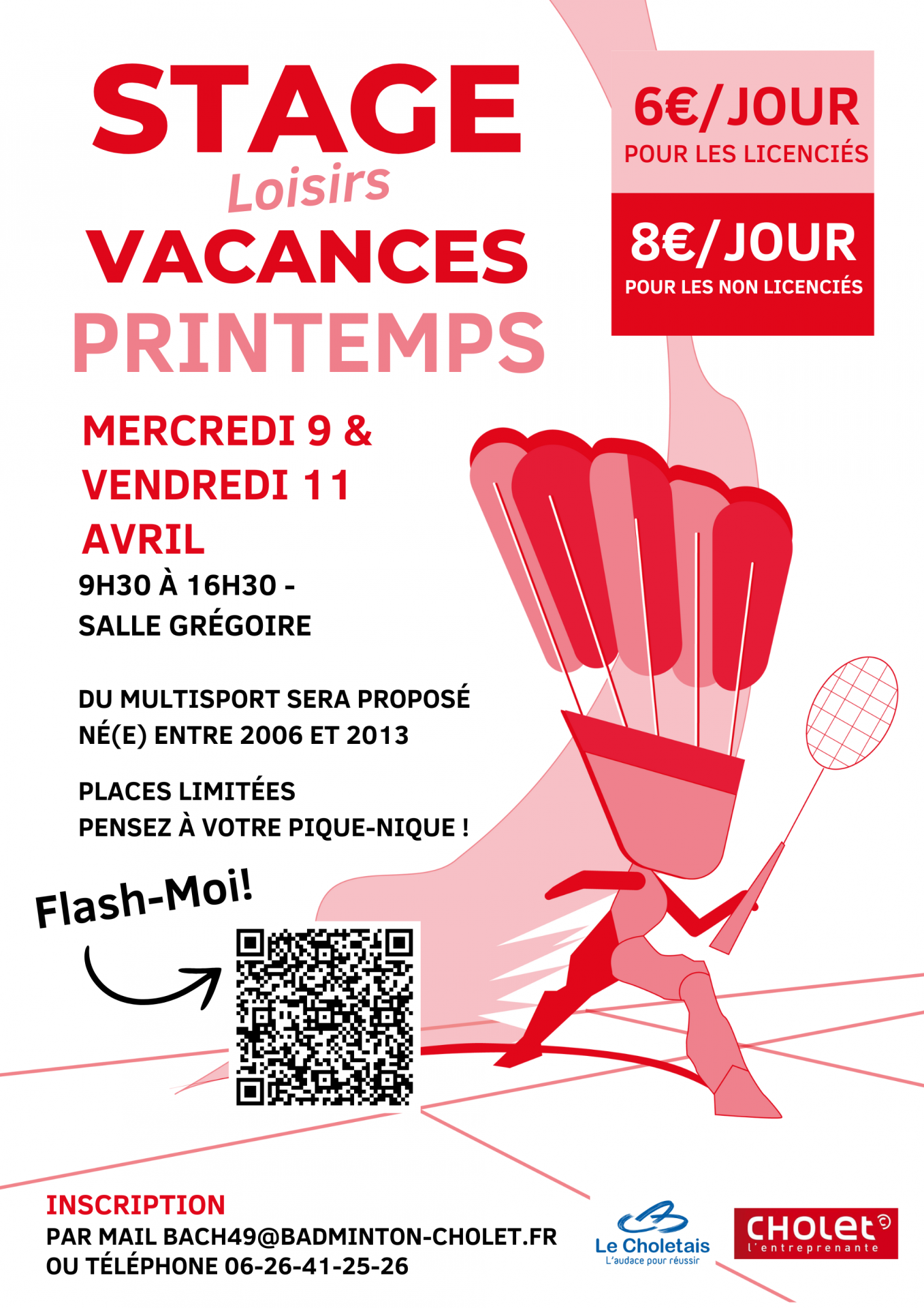 Stages Jeunes Loisirs Badminton