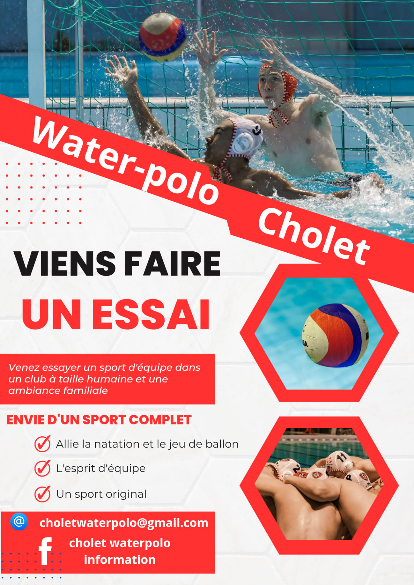 Agenda manifestation Water-polo Cholet 